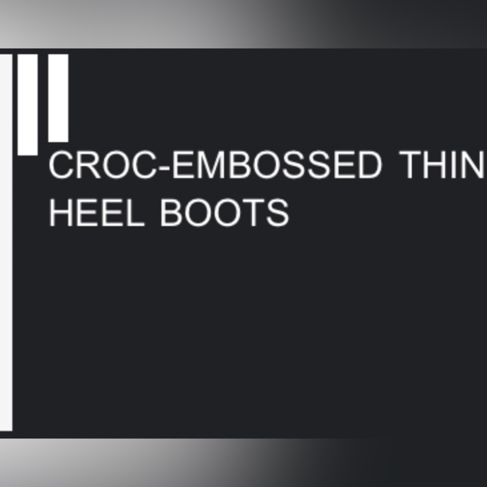 Elegant Purple Croc-Embossed Knee-High Boots - Picture 2 of 2